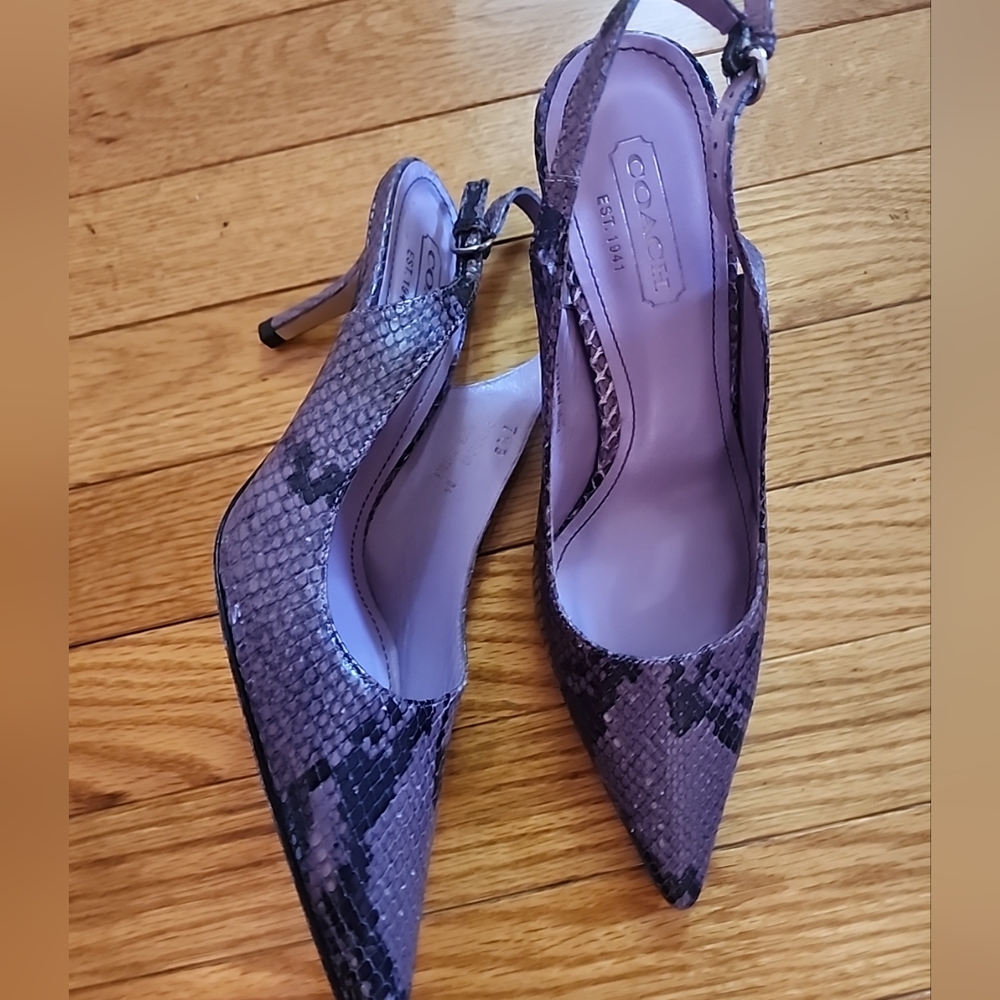 COACH ALENA SLINGBACK HEELS - Picture 3 of 10